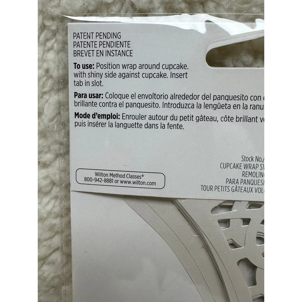 Wilton Cupcake Wraps Pearl White Scroll Laser Cut 2 Packs Paper 36 Count